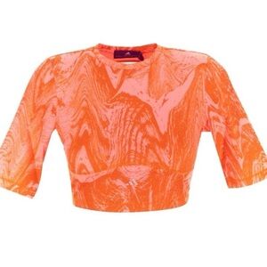 Adidas Women's Orange Marble sports top